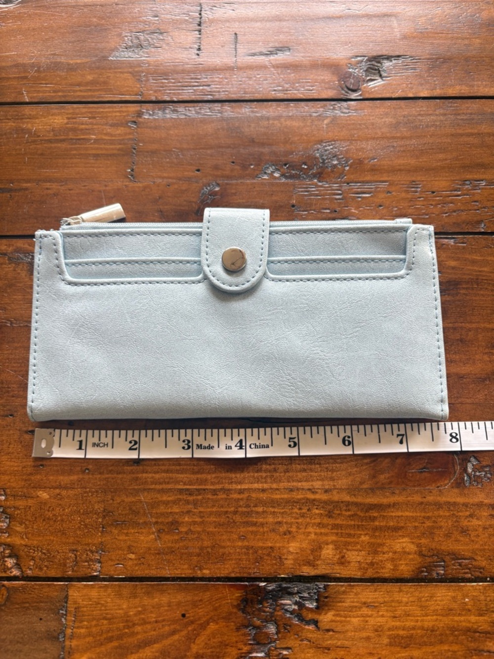 Time and Tru Light blue Snap Wallet - Picture 5 of 6